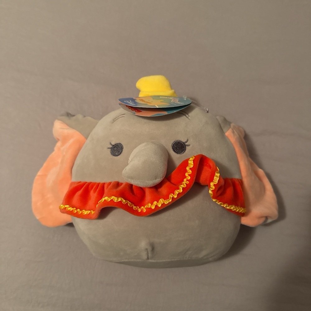 Squishmallows Gray and Orange Elephant Plush
